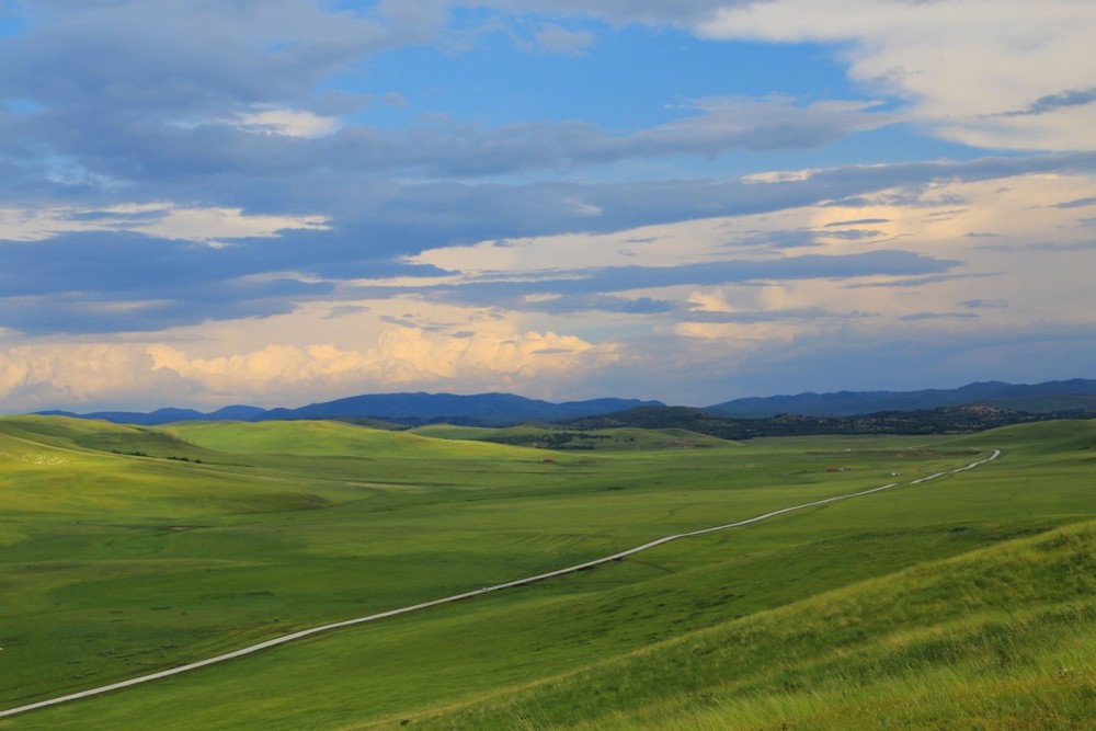天地的辽阔,视野的广阔,一马平川的大草原上广袤的牧草,美的让人沉醉