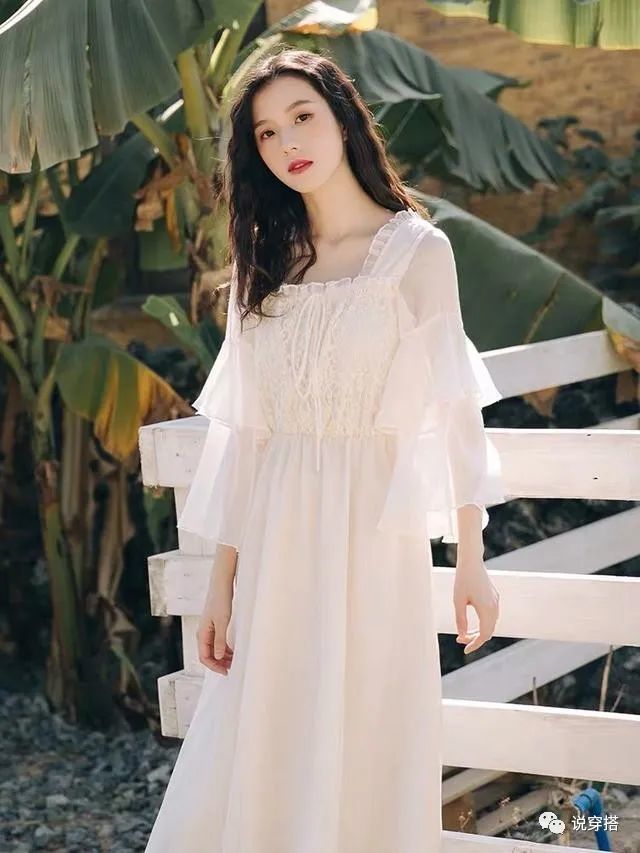 连衣裙穿搭流行森系复古风,减龄又温柔,美得不像话