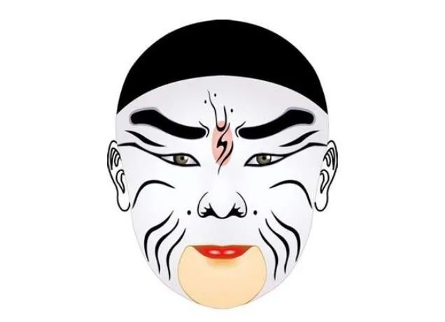 明清时候,京剧脸谱的形制基本确定,红脸象征忠义血性(如关公),黑脸