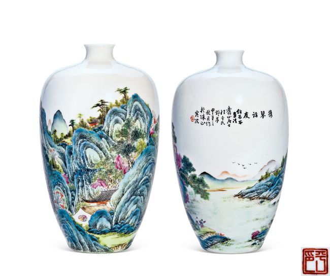 粉彩松鹿図瓶 大清乾隆年製銘 - 京都国立博物館 館蔵品データベース