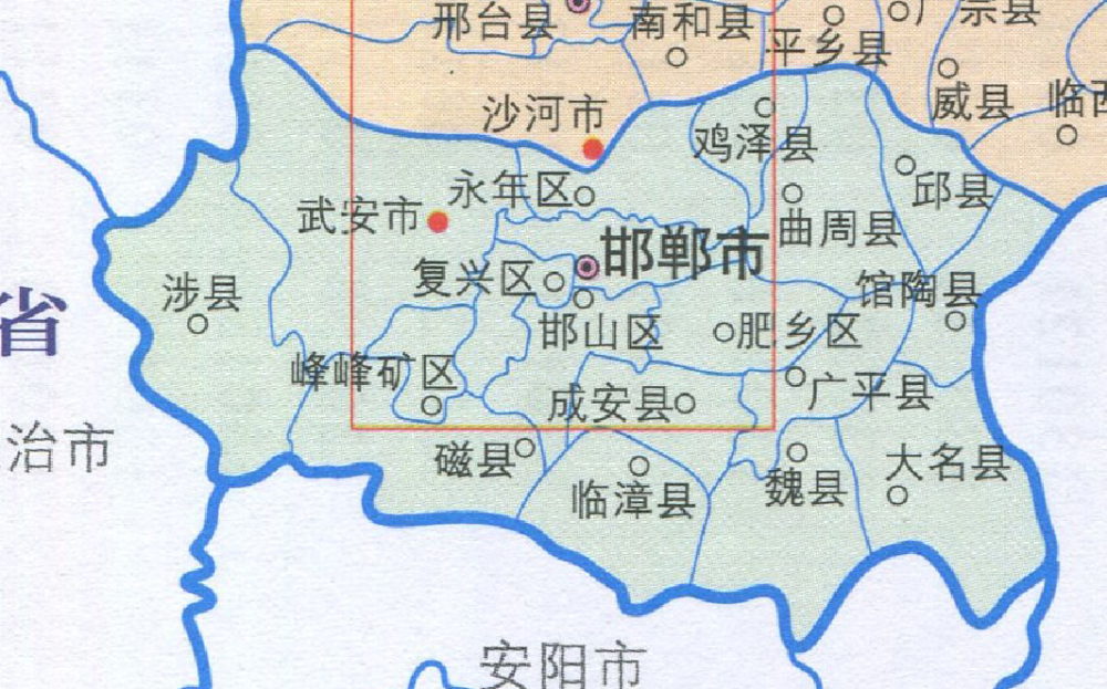 邯郸地区地图全图最新图片