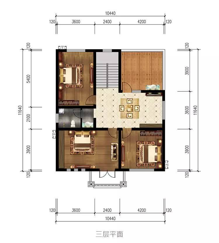 小開間農村自建房來了5款開間10米的農村別墅戶型好看又實用