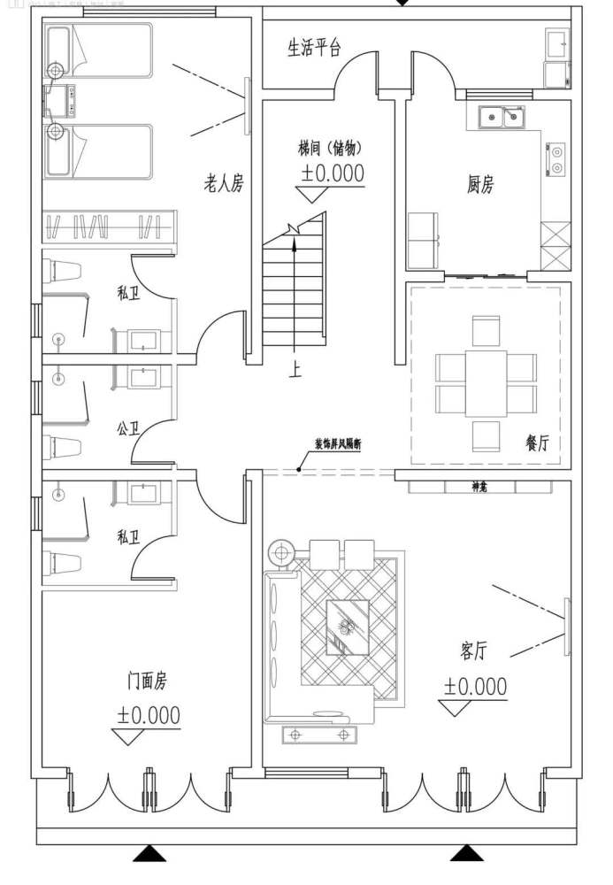 小開間農村自建房來了5款開間10米的農村別墅戶型好看又實用