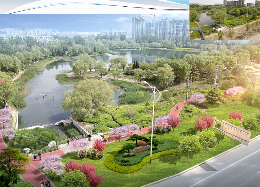 本次工程预计竣工日期8月15日西浞河景区景观提升给市民提供舒适的