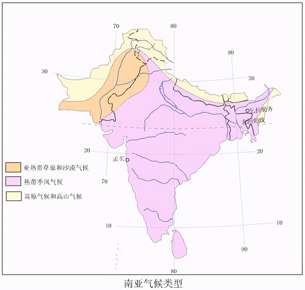 虽然季风气候最大的特点就是雨热同期,热带气风气候下的印度更是几乎