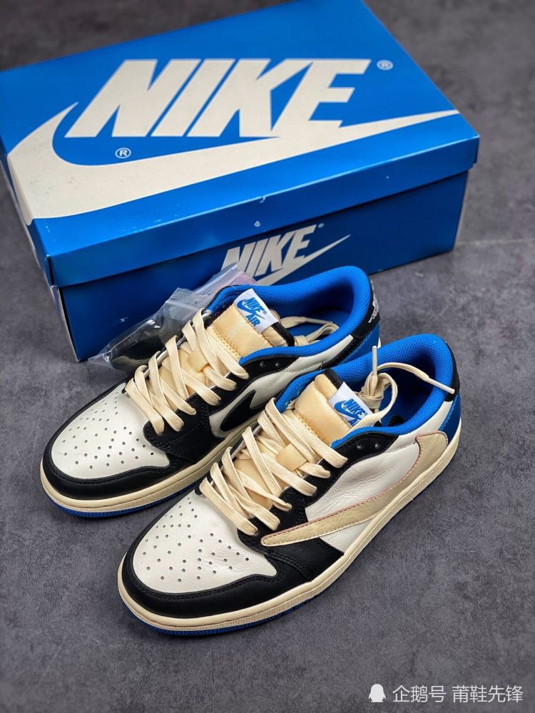 倒钩设计闪电印章新鞋王aj1low三方联名登场