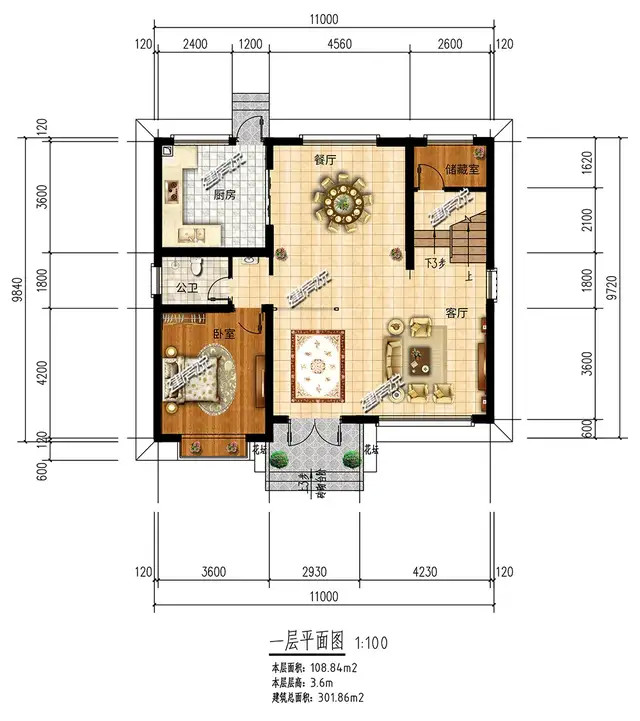 5款100平左右的农村小别墅是小户型中的经典农村个个建得起