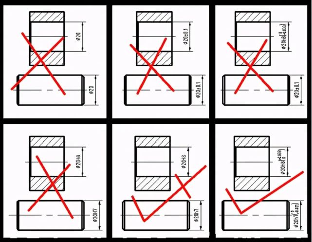 例如:4.孔軸相互配合時沒有考慮給公差導致裝不進去.