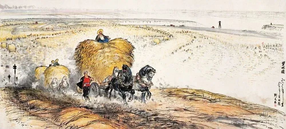 国画喜看稻菽千重浪