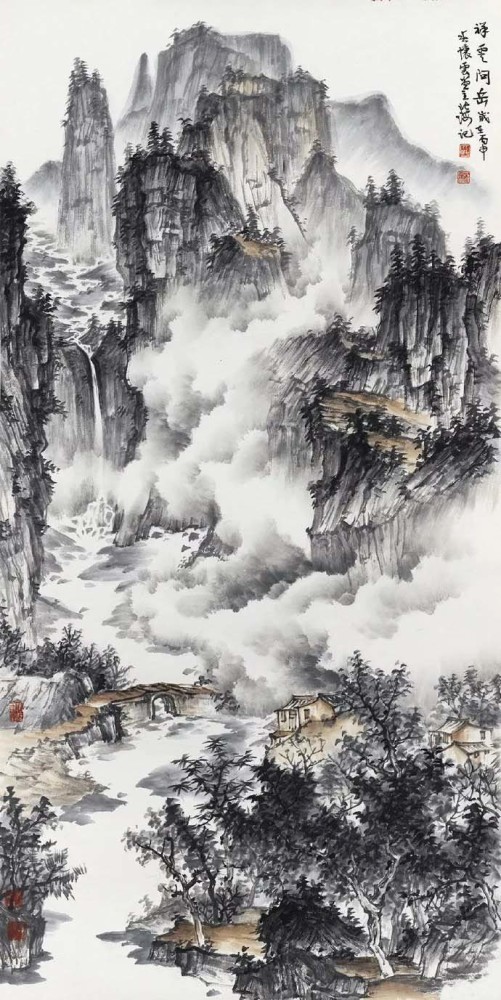 山水丰姿宋玉增山水画作品欣赏图