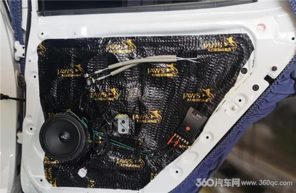 dsp功放推动以及音频处理,再有一只爱威v8超薄有源低音炮补充低频