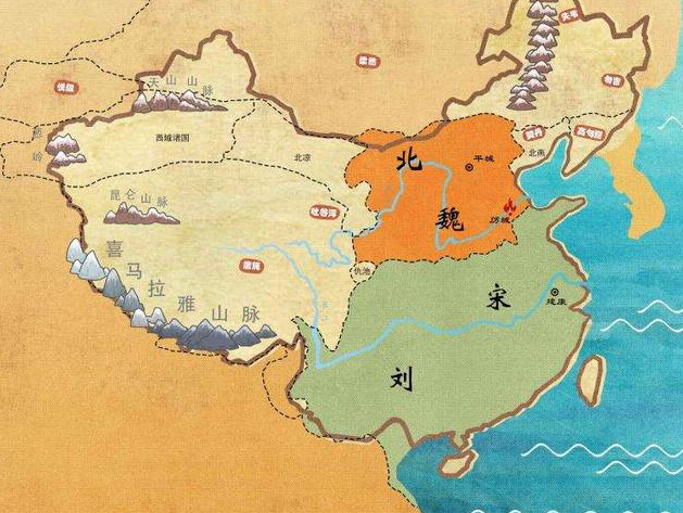 南北朝魏地图图片