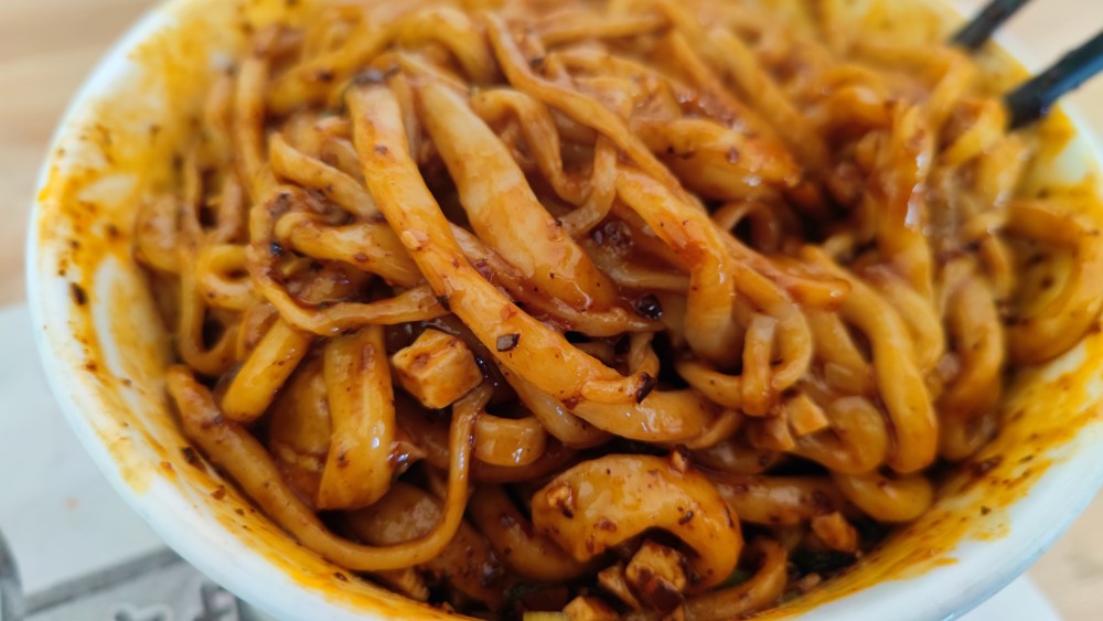 陇南徽县第一大镇的美食江洛棒棒面