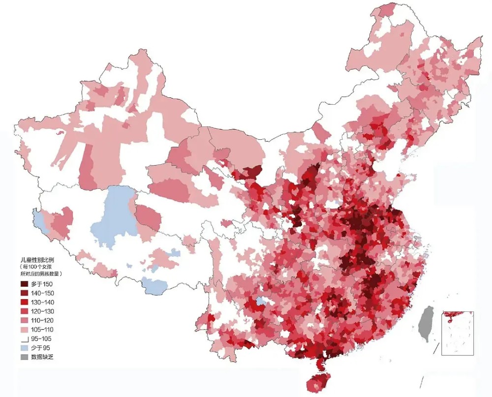 全国重男轻女地图三线城市比例严重失调越落后的地方越严重