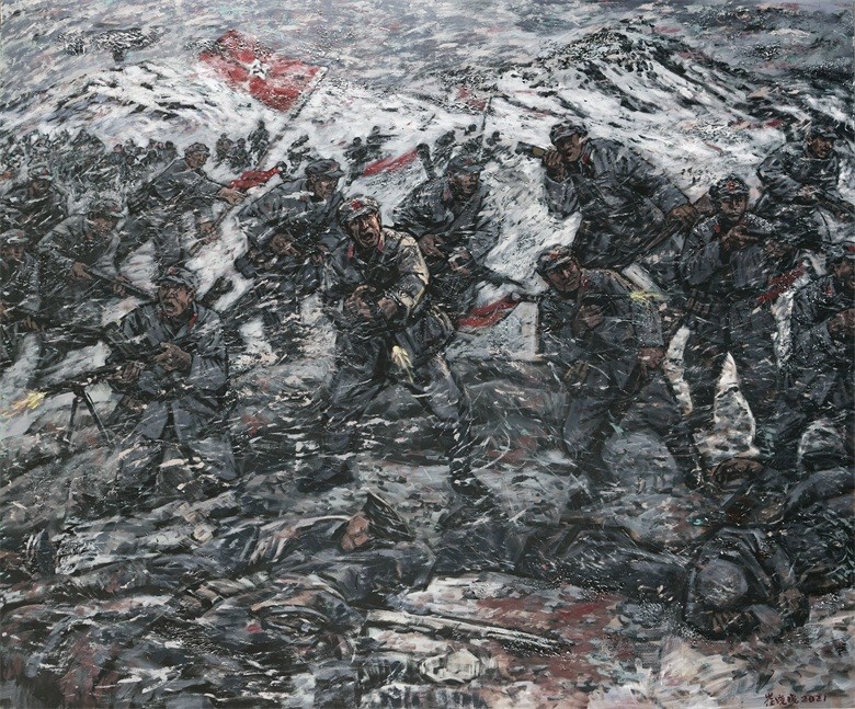 崔晓晓大型组画伟大的长征主题绘画创作感想