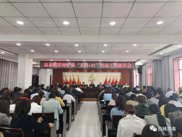西峰区温泉镇召开禁种铲毒天目21行动工作部署会