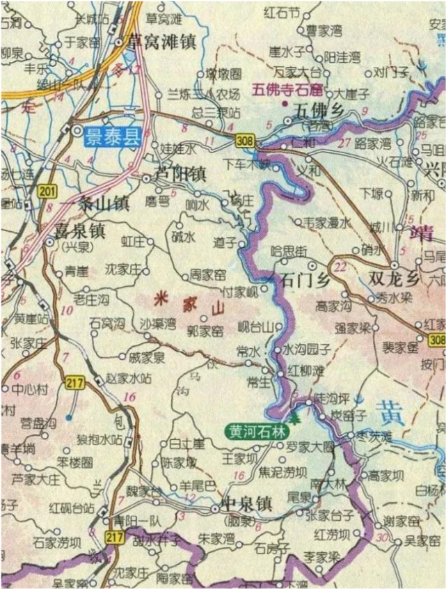 景泰縣黃河石林地圖黃河石林景區具體位置在甘肅省白銀市景泰縣中泉鄉