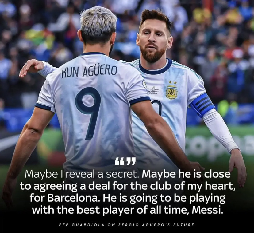 十年踪迹十年心阿圭罗告别十年蓝月生涯与梅西联手只待官宣