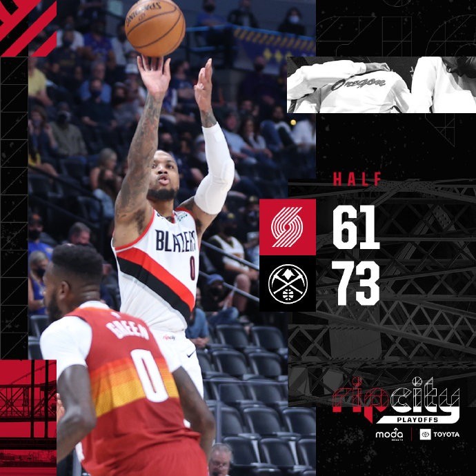 利拉德 42＋10仍输球，NBA劲旅失良机！约基奇大爆发，利拉德沮丧离场