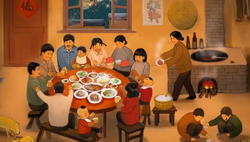 一家人聚餐温馨的句子简短大家庭团聚温馨的句