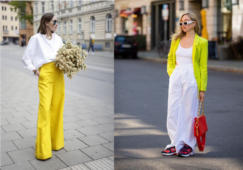 撞色搭配个性又时髦,年轻女孩想要造型出彩,不妨试一试吧