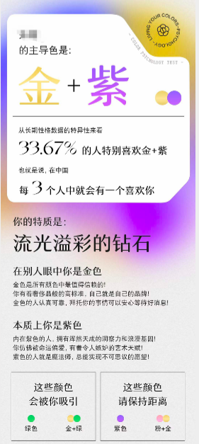 我上次看到性格色彩测试时 大家还在电视上相亲 全网搜