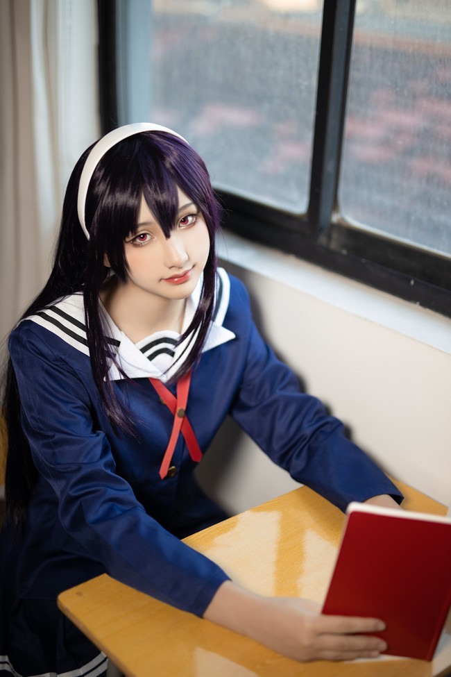 cos:霞之丘诗羽cos正片@爱蜜,快来和学姐一起学习吧_腾讯新闻