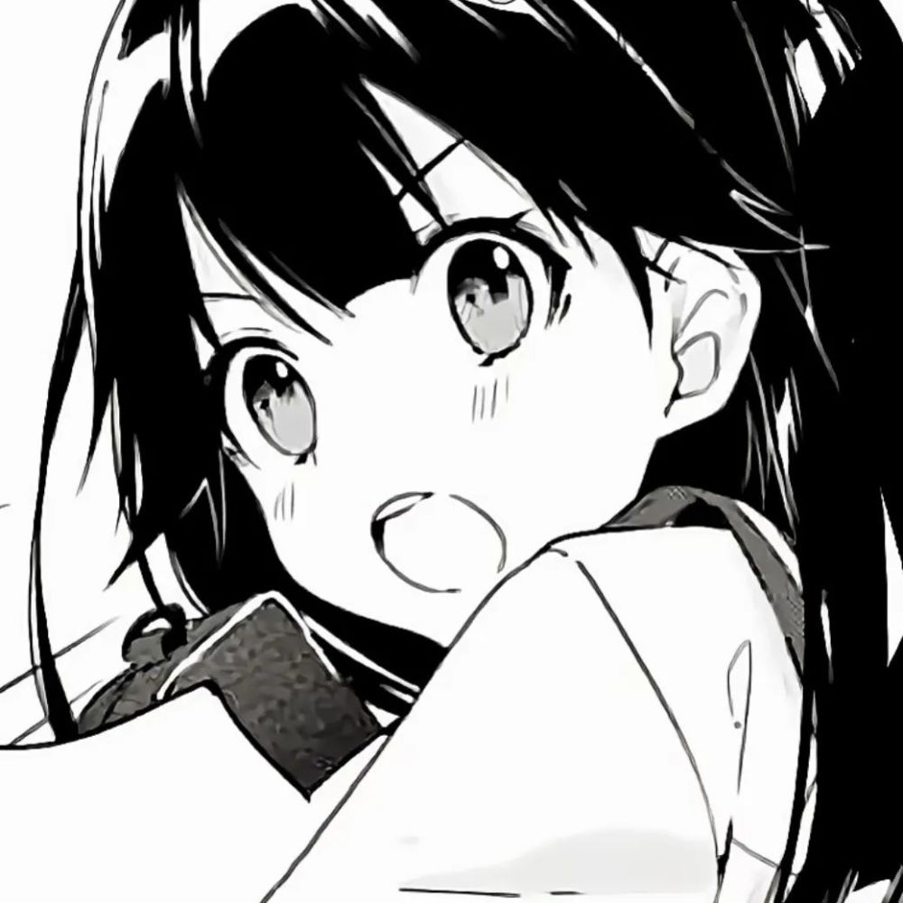 黑白漫画风女生头像且看故人离去难问归期从此形单影只颠沛流离