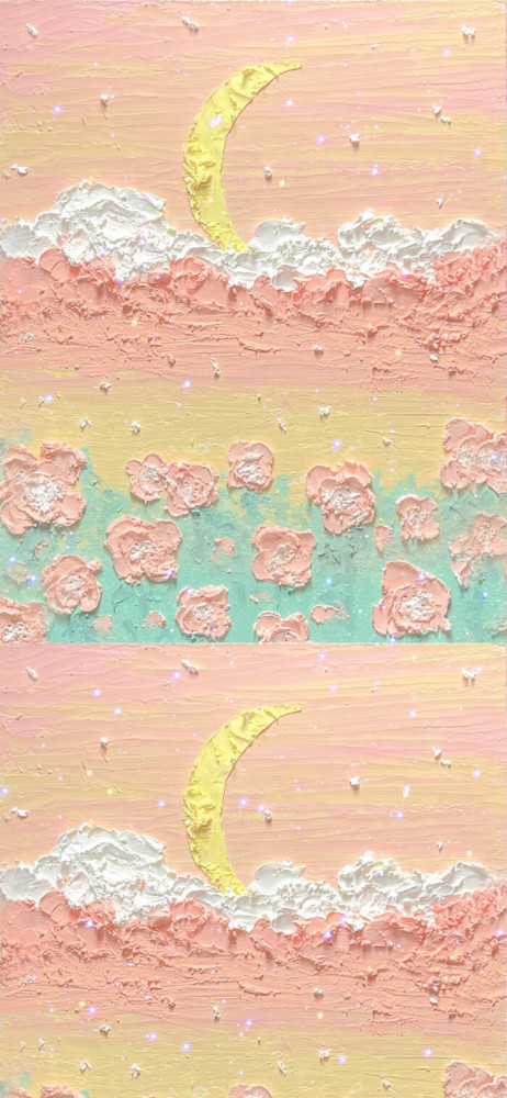 粉蓝色梦幻背景图壁纸