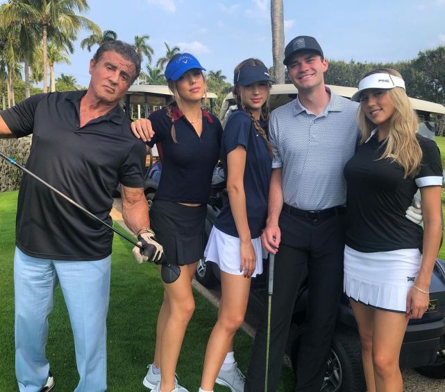 74岁史泰龙为千金庆生,领"美女团"吃饭惹人羡,超模爱妻身姿最挺拔