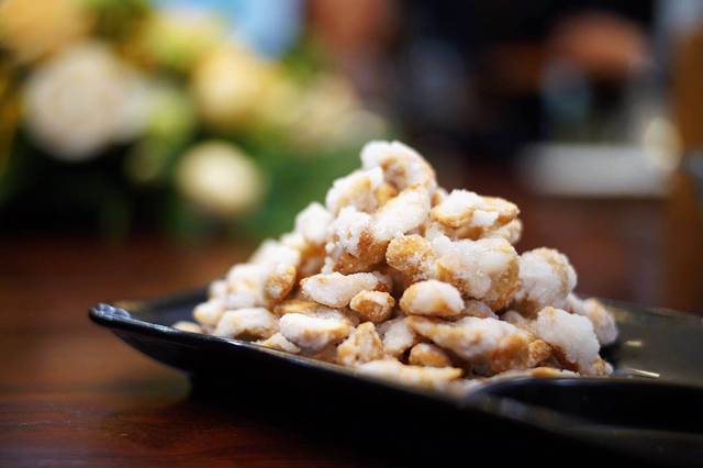 今日菜谱:挂霜腰果!