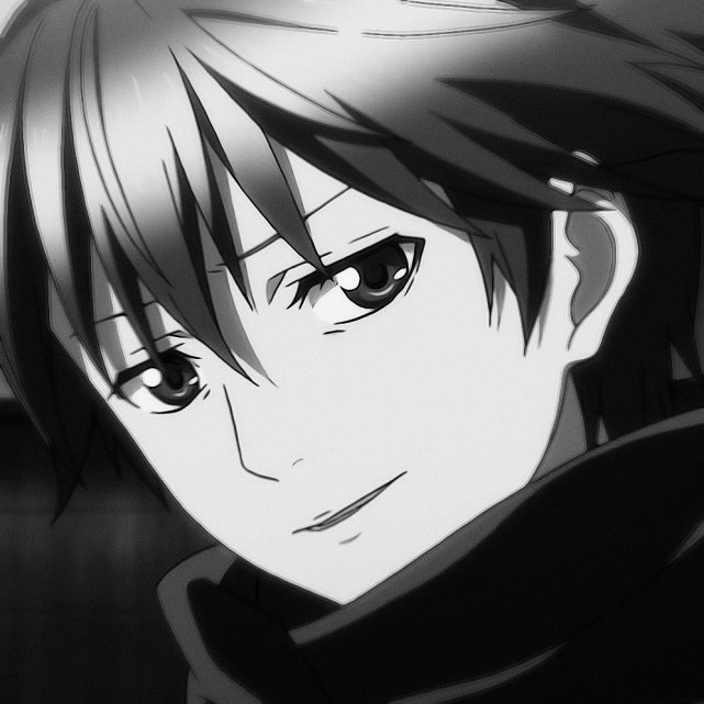 黑白系列动漫罪恶王冠樱满集男生头像