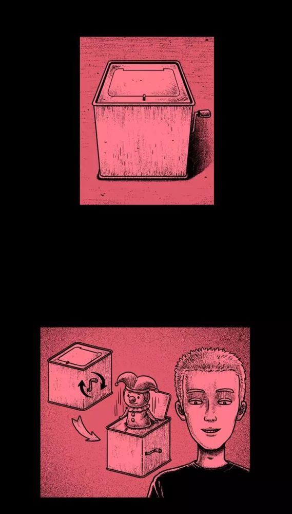 黑色放映机中诡谲多样的惊悚小漫画,有一点吓人!