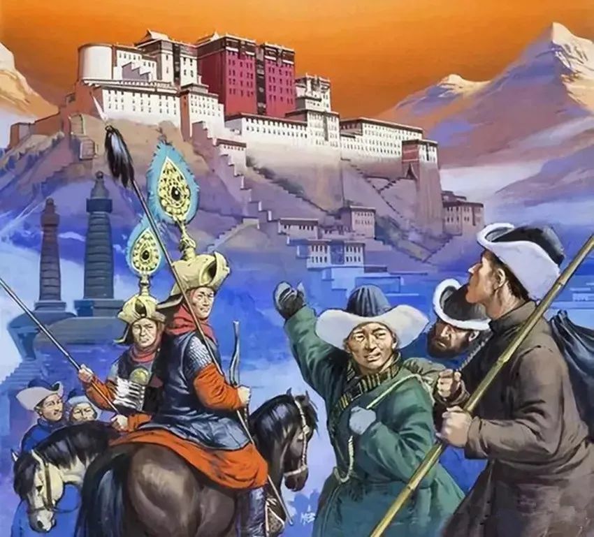 吐蕃骑兵参照今天的青藏高原耕地和草原的面积,在八世纪吐蕃极盛时期