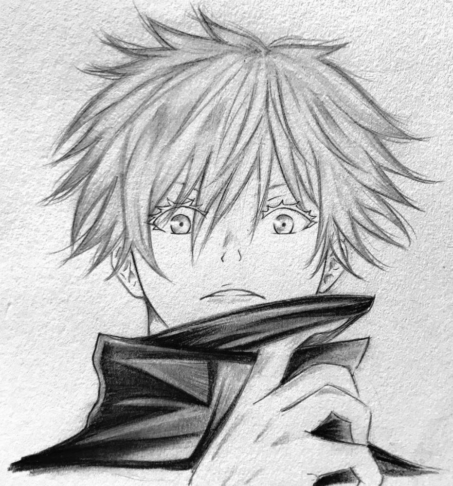 一根铅笔画动漫效果不输马克笔