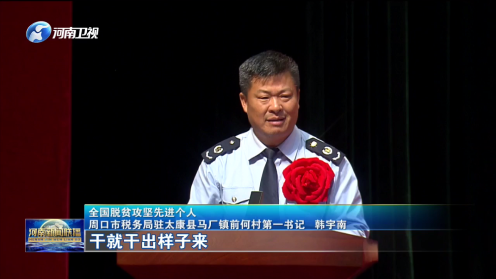 脱贫攻坚先进个人 周口市税务局驻太康县马厂镇前何村第一书记 韩宇南
