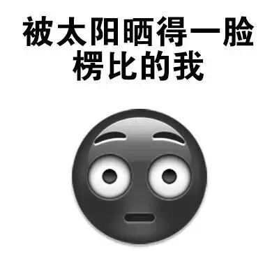 搞笑表情包白白嫩嫩的我被晒黑了表情