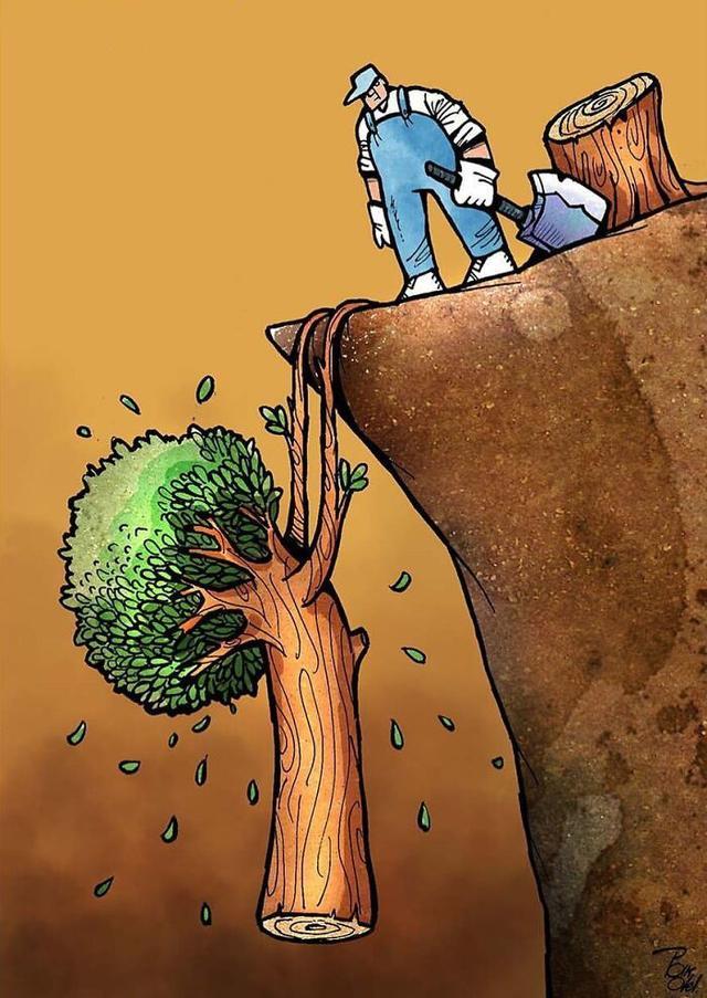 画家画了12幅插画,讽刺性极强,揭露当今世界存在的问题