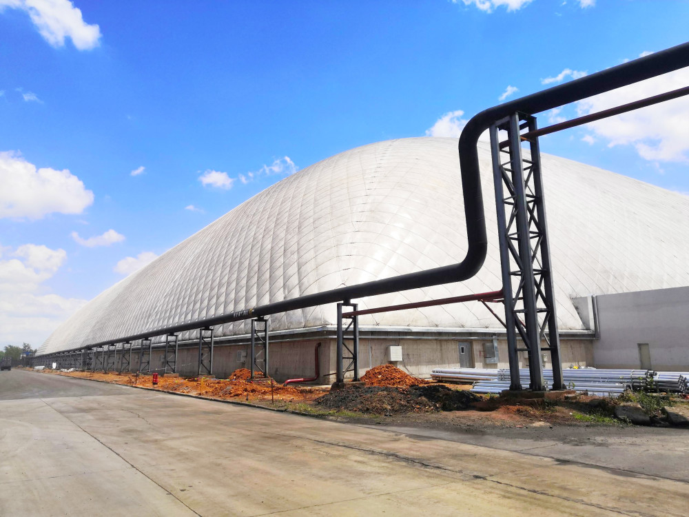 4万平大跨度大体量!云南省首个气膜煤仓正式投入使用