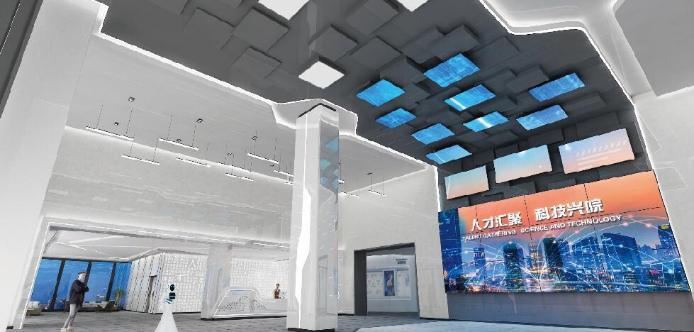 公共服务区,配套服务区,人才公寓区四大功能区,打造六大平台,从信息