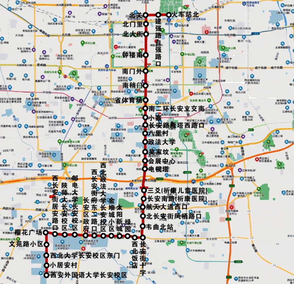 西安市所有公交线路图图片