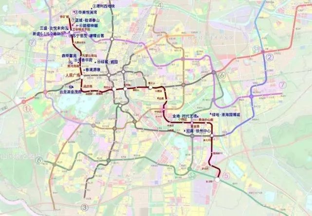 穿越大郭庄直达新城区,徐州西北,云龙湖,地铁5号线连接了大部分中标