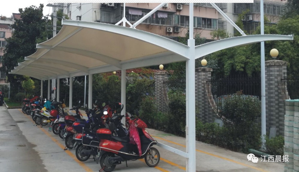 网络图(二)居民非机动车停车应结合楼栋,就近设置在方便居民使用的