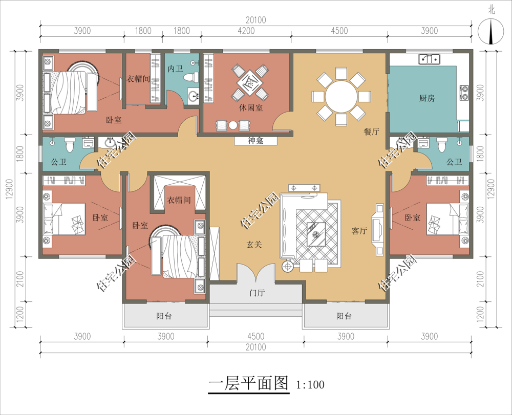 戶型佈局也是極為實用,玄關,大堂屋,客廳,餐廳貫通相連,室內顯得極為