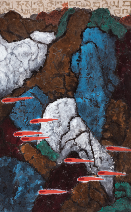 他用浓墨重彩把东方的神秘原始画出现代感来