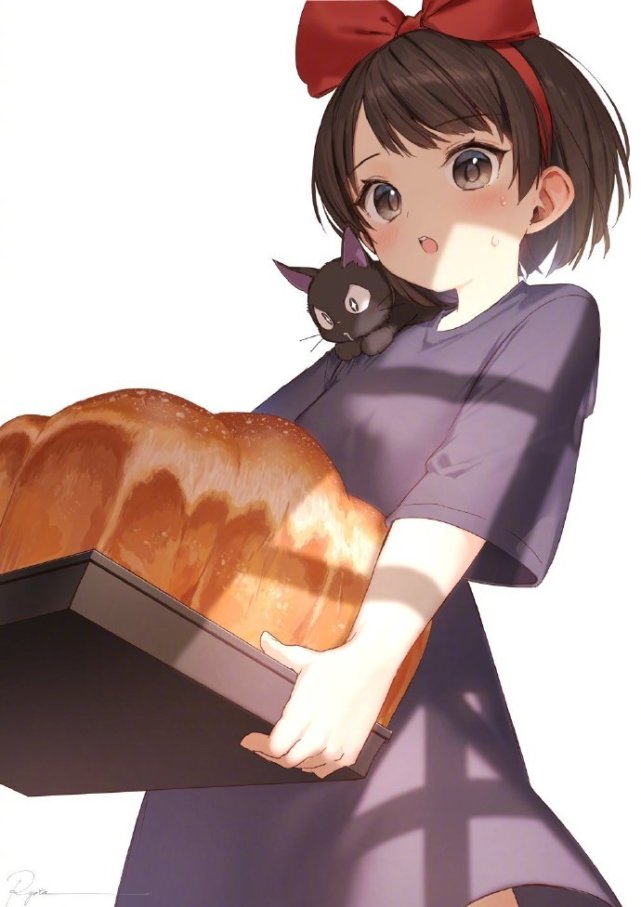 画师笔下圆圆脸的吃货小姐姐们好可爱,感觉一天都被治愈了