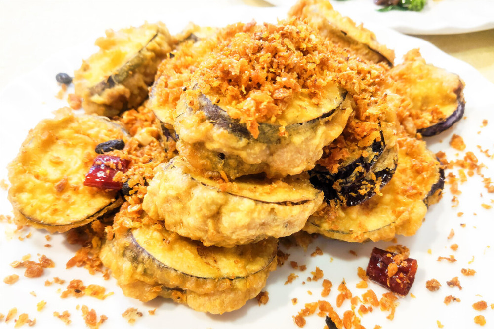 炸茄盒面糊不能用水调教你正确做法金黄酥脆不回软不塌陷