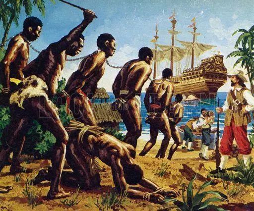 英国人进行从西非到美洲的跨大西洋黑人奴隶贸易始于伊丽莎白一世统治