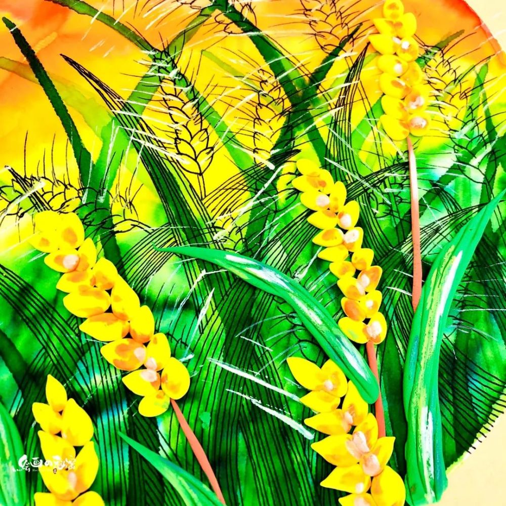 儿童画创意稻花香里说丰年致敬袁隆平爷爷