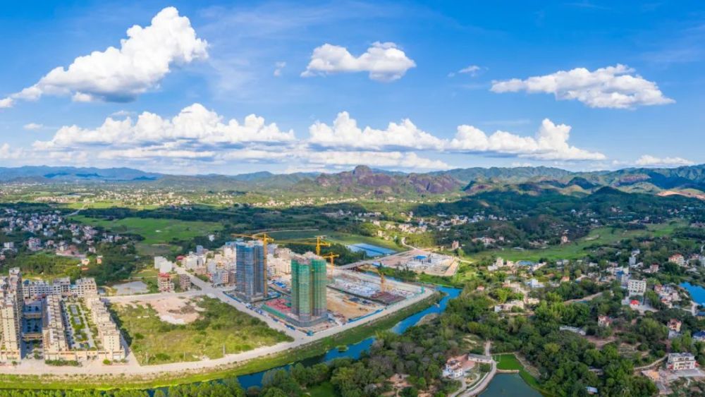 美丽家乡:航拍古竹正在建设新楼盘